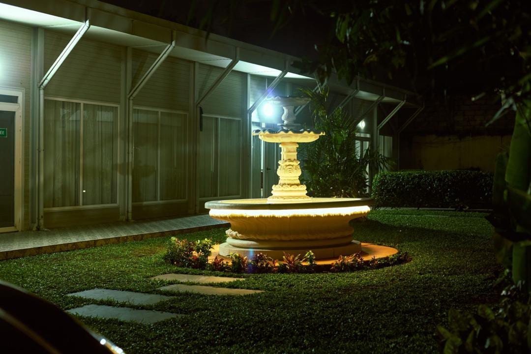 Des jardins illuminés à la nuit tombée